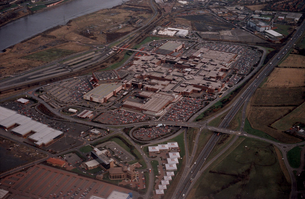 An aerial view of the MetroCentre taken in 1995