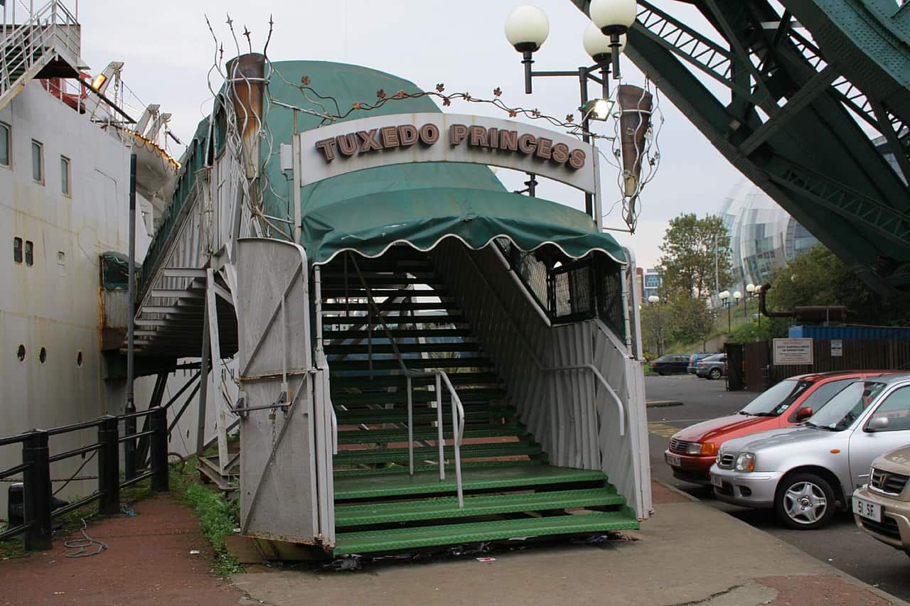 Entrance to the Tuxedo Princess nightclub in Newcastle